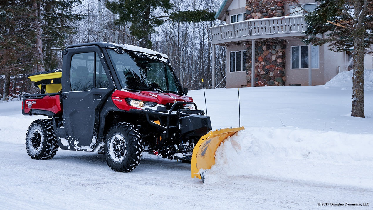 Plowing snow with SxS and GlueTread