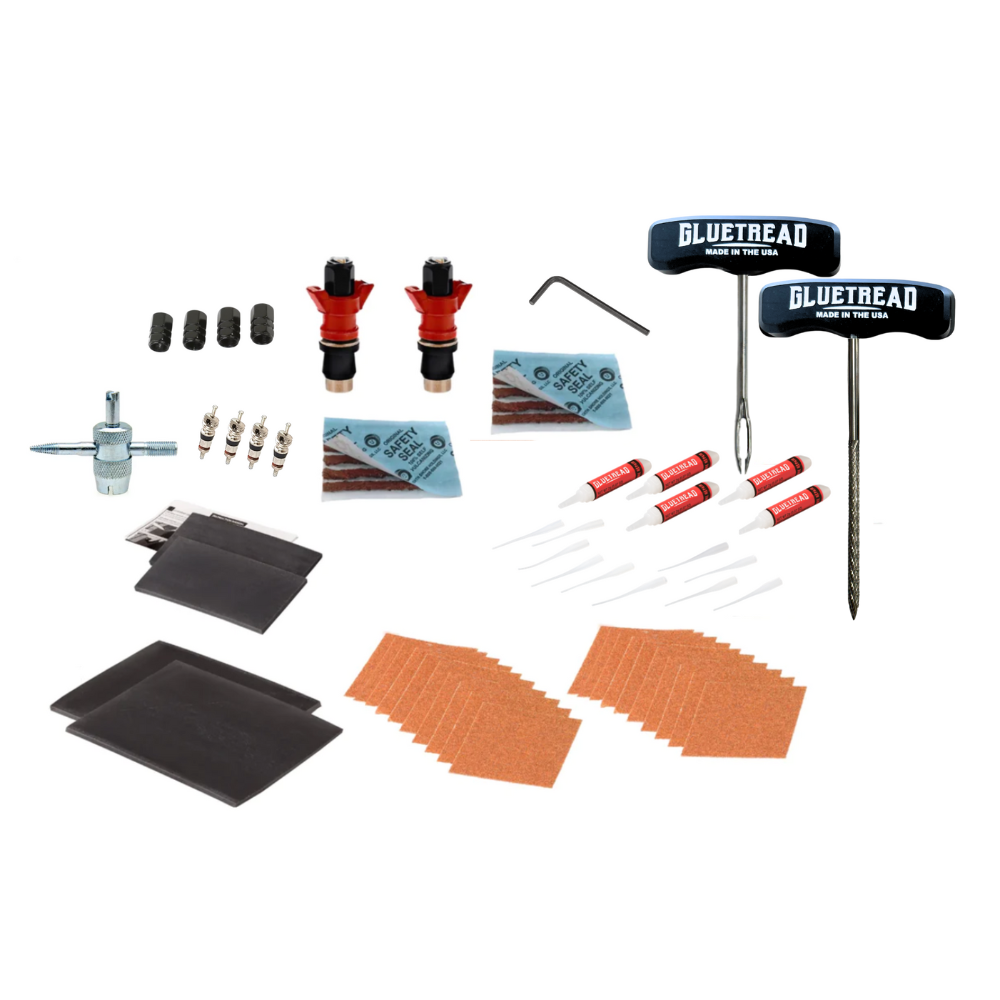 gear and contents for sidewall valve stem puncture tire fix