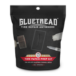 Gluetread tire patch prep kit packaging on a white background