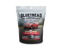 Repair Kit for flat tire showing equipment made in usa